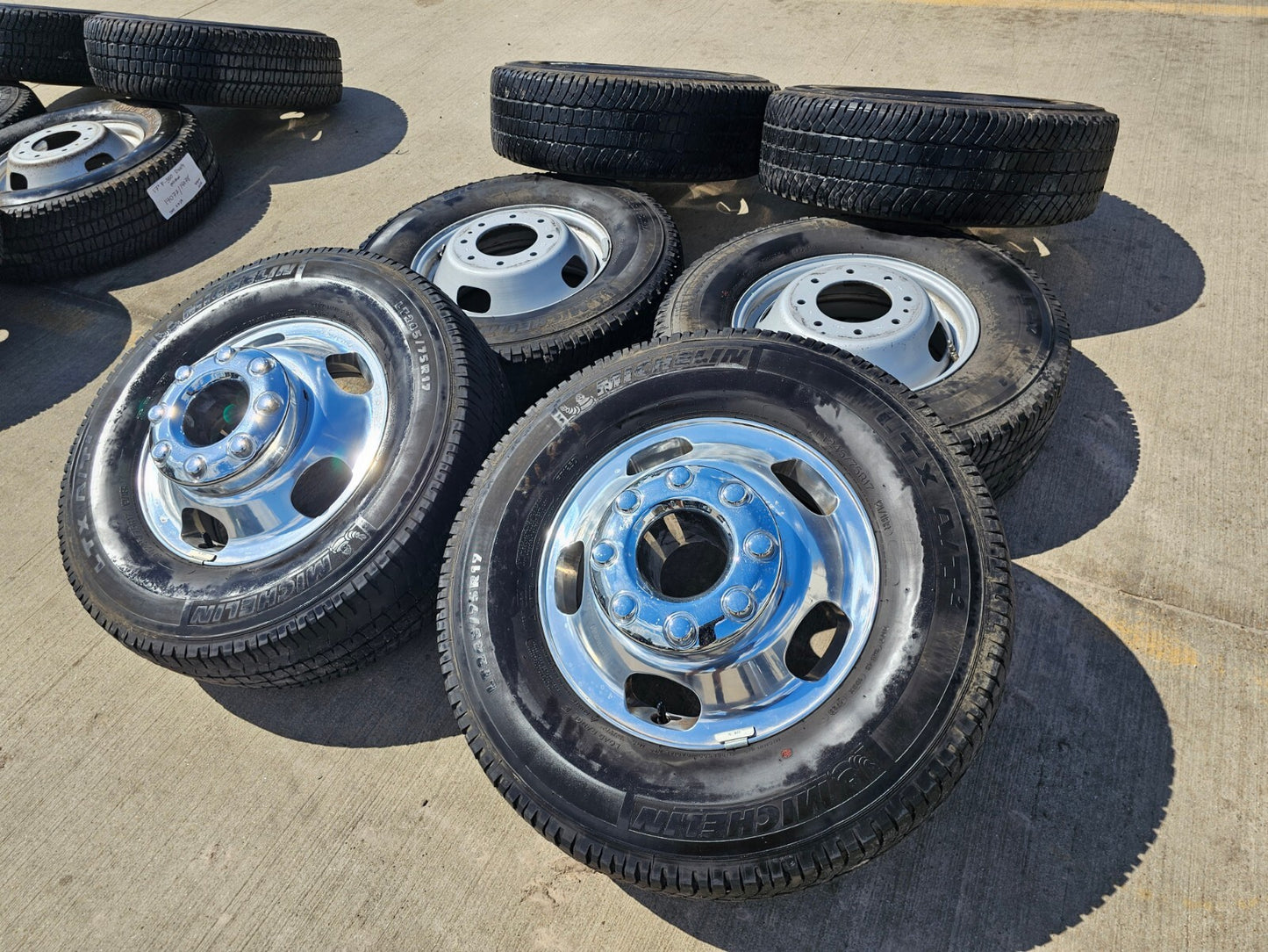 17" Ford F-350 Dually OEM 14077 14078 rims wheels 2023 2024 2025 MICHELIN