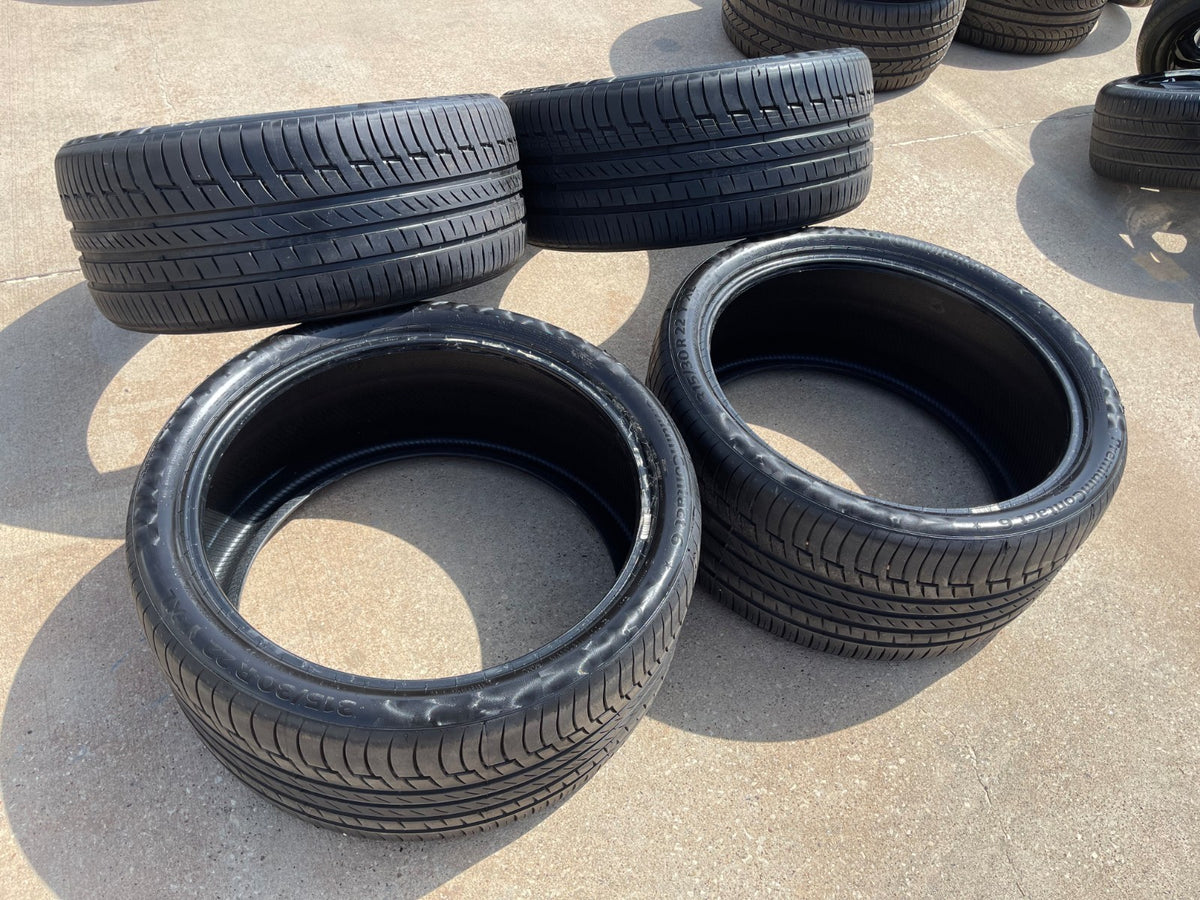 (2) 275/35/22 + (2) 315/35/22 Continental Premium Contact 6 104Y XL tires