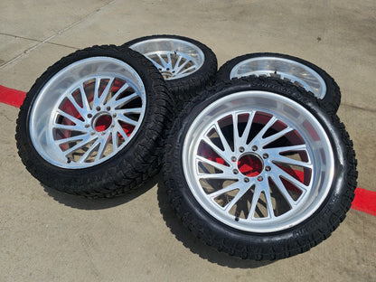 24x12 24" Aftermarket Ford F-250 F-350 FORGED SET rims wheels 8x170 -44 35"