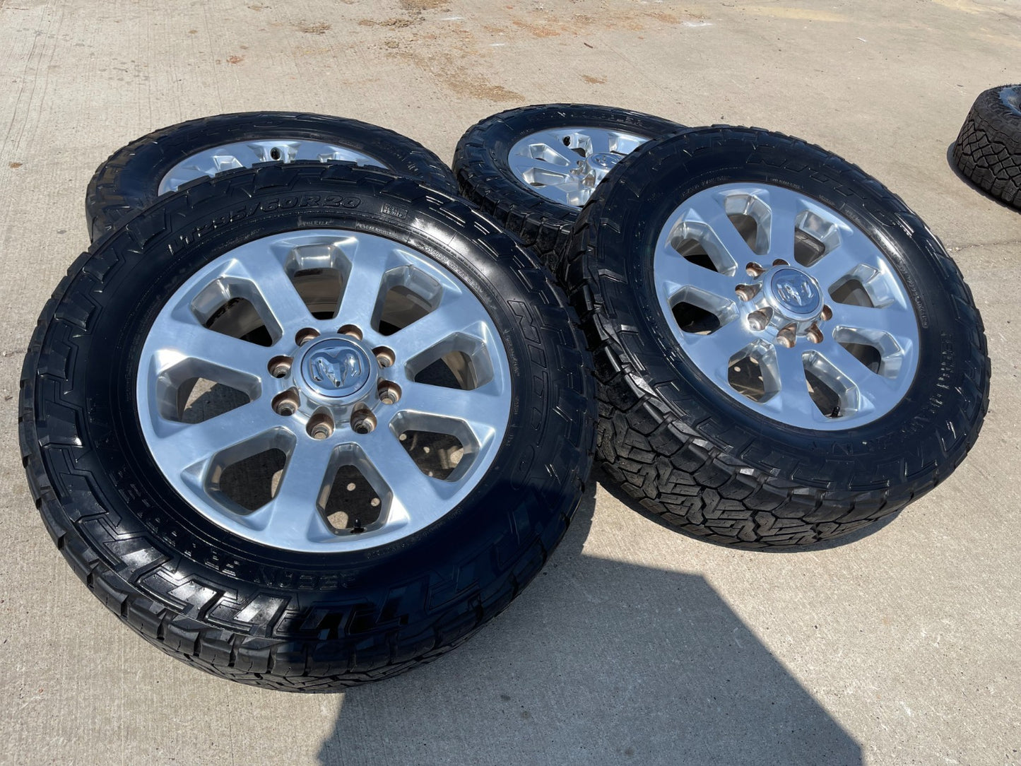 20" Dodge Ram 2500 3500 LARAMIE OEM 2700 wheels rims tires SET NITRO 34"