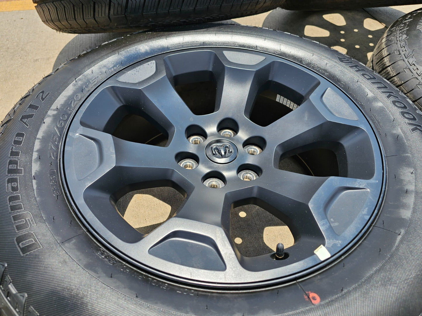 20" Dodge Ram 1500 OEM Laramie Black 2680 wheels rims tires HANKOOK A/T2 NEW