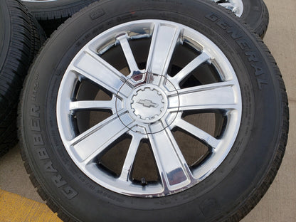 20" Chevy Silverado Tahoe OEM wheels rims 5653 CHROME tires