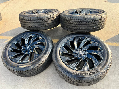 22" Lincoln Navigator OEM 10665 rims wheels BLACK LABEL 2025 2026 MICHELIN NEW