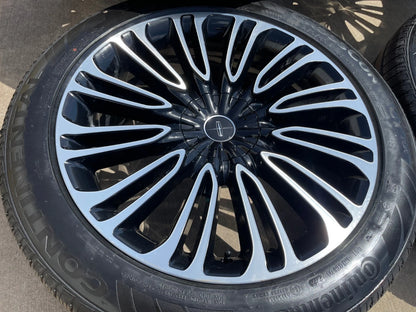 22" Lincoln Aviator Black Label OEM rims wheels 10242 Explorer NEW CONTINENTAL