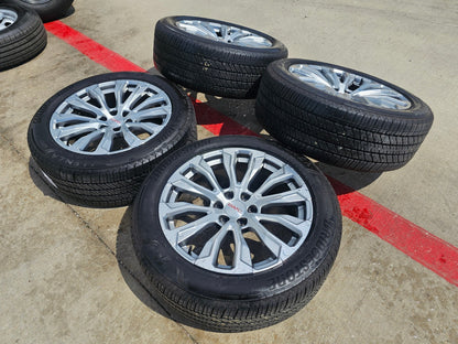22" GMC Yukon Sierra DENALI OEM wheels rims 14025 97000 tires BRIDGESTONE SET