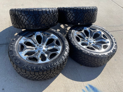 22" Dodge Ram 1500 OEM LIMITED Laramie wheels rims 2685 NITTO RIDGE GRAPPLER