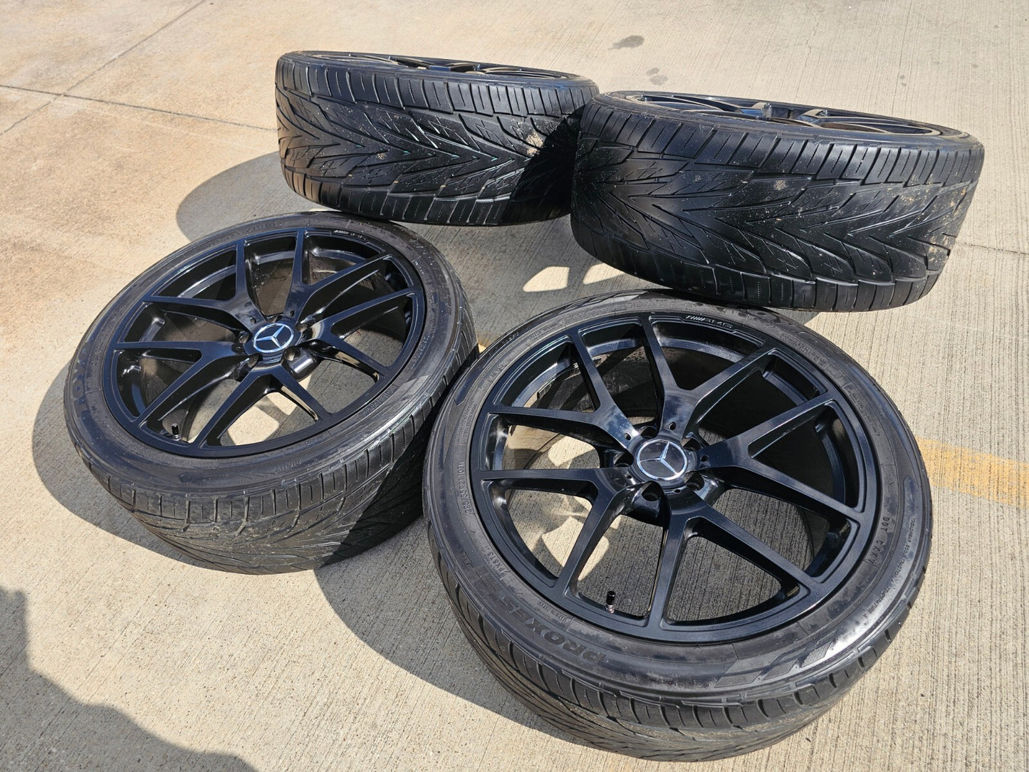 21" Mercedes GLE GLC EQE GLE450 GLE350 AMG OEM black wheels rims tires