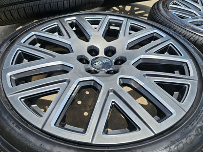 24" GMC Yukon Sierra DENALI OEM wheels rims GOODYEAR SET 2024 2025 2026 2027 NEW