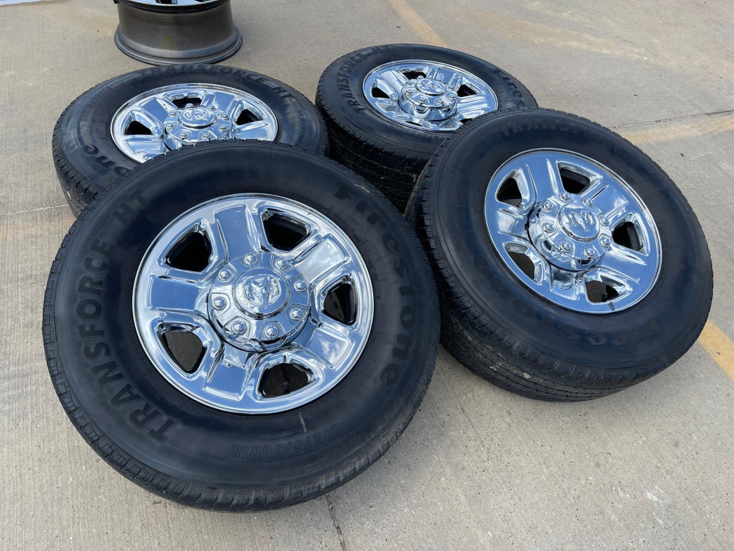 18" Dodge Ram 2500 3500 STEEL chrome OEM 2473 wheels rims tires SET