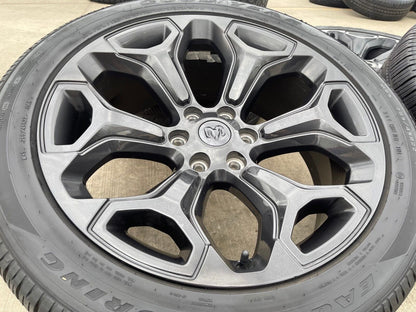 22" Dodge Ram 1500 OEM Laramie rims wheels 2685 tires 2023 2024 2025