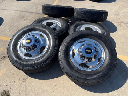 17" Chevy Silverado GMC Sierra 3500 Dually rims wheels SET OEM 5519 5520 8094