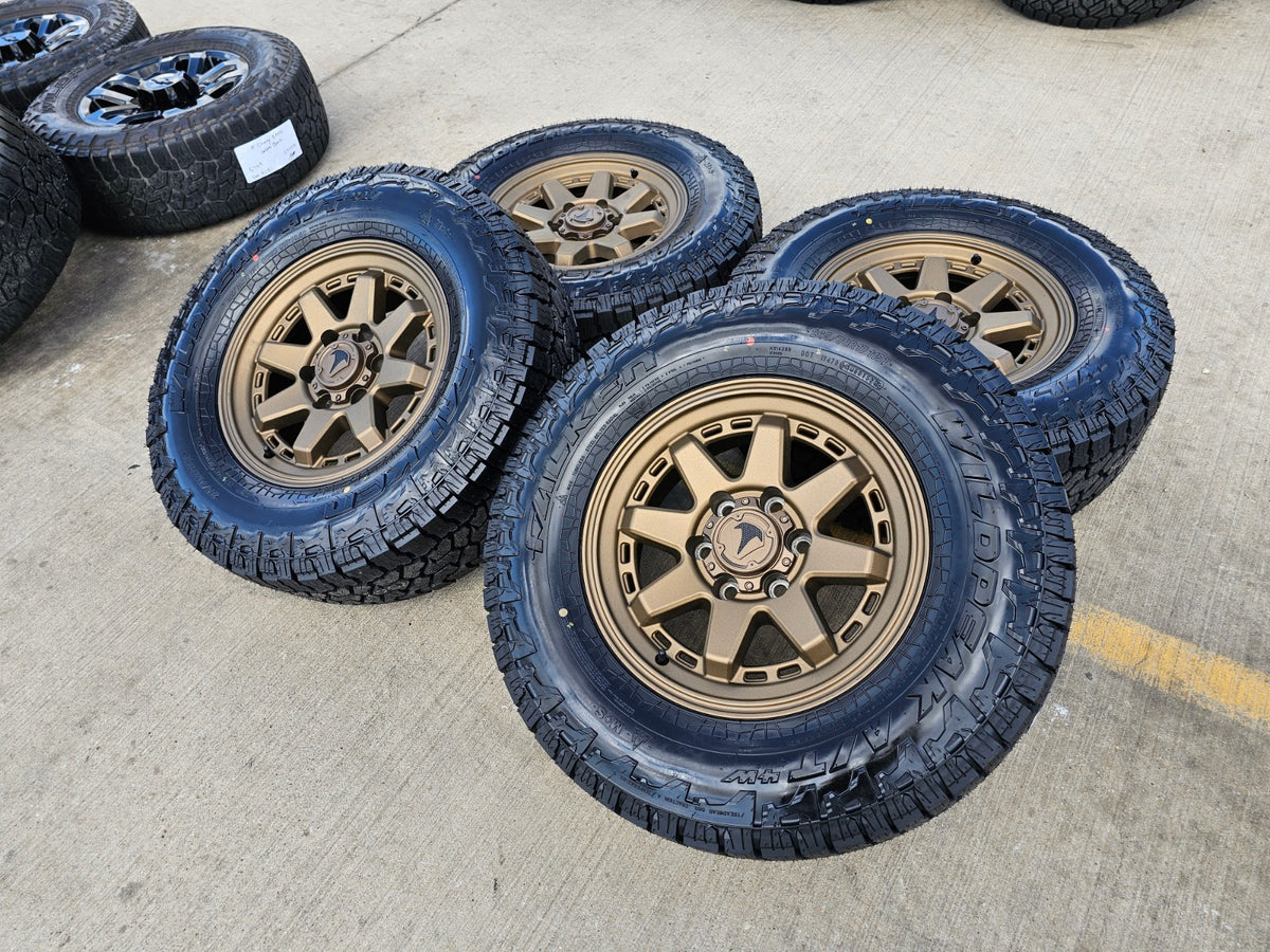 17" 4Runner Toyota Tacoma OEM BRONZE wheels rims FJ FALKEN WILDPEAK A/T4 NEW