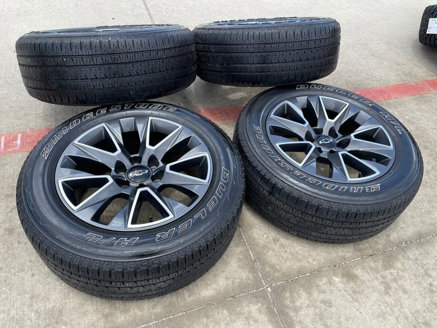 20" Chevy Tahoe Silverado OEM 5919 wheels rims GMC Yukon tires BRIDGESTONE