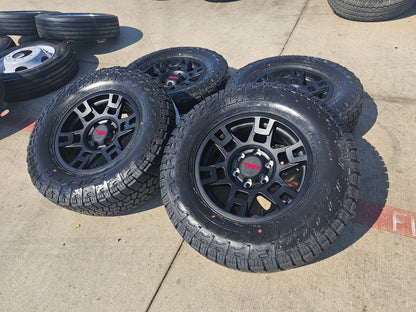 17" Toyota Tacoma 4Runner OEM wheels rims black 75167 TRD FJ A/T4 tires NEW