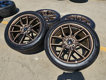 19" Ford Mustang GT Performance Track Pack OEM wheels rims Bronze 2025 TPMS NEW