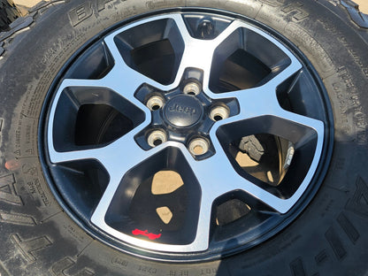 17" Jeep Wrangler Rubicon OEM 9218 wheels rims Gladiator BFG KO2 A/T SET