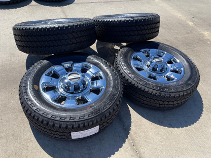 20" Ford F-250 F-350 OEM 10295 25085 10552 chrome wheels rims BRIDGESTONE SET