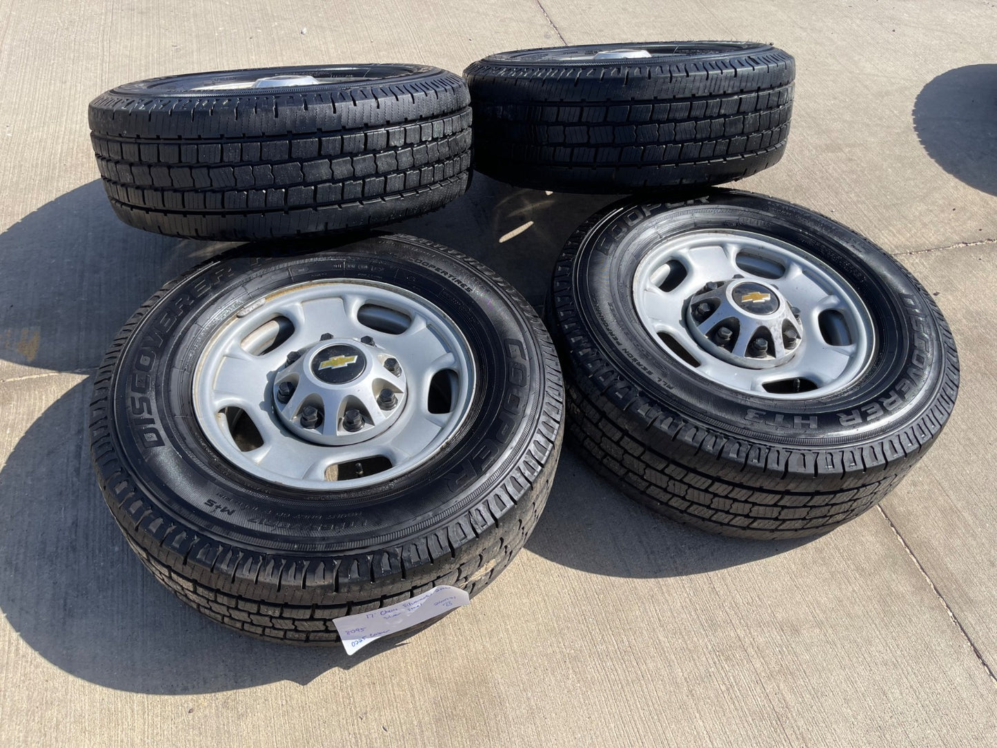 17" Chevy Silverado GMC Sierra 2500 OEM 8095 wheels rims SET tires COOPER HT3