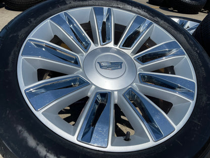 22" Cadillac Escalade PLATINUM OEM chrome wheels rims tires 4740