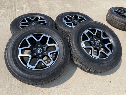 18" Ford Bronco wheels rims black 95213 Ranger SET BRIDGESTONE DUELER A/T NEW