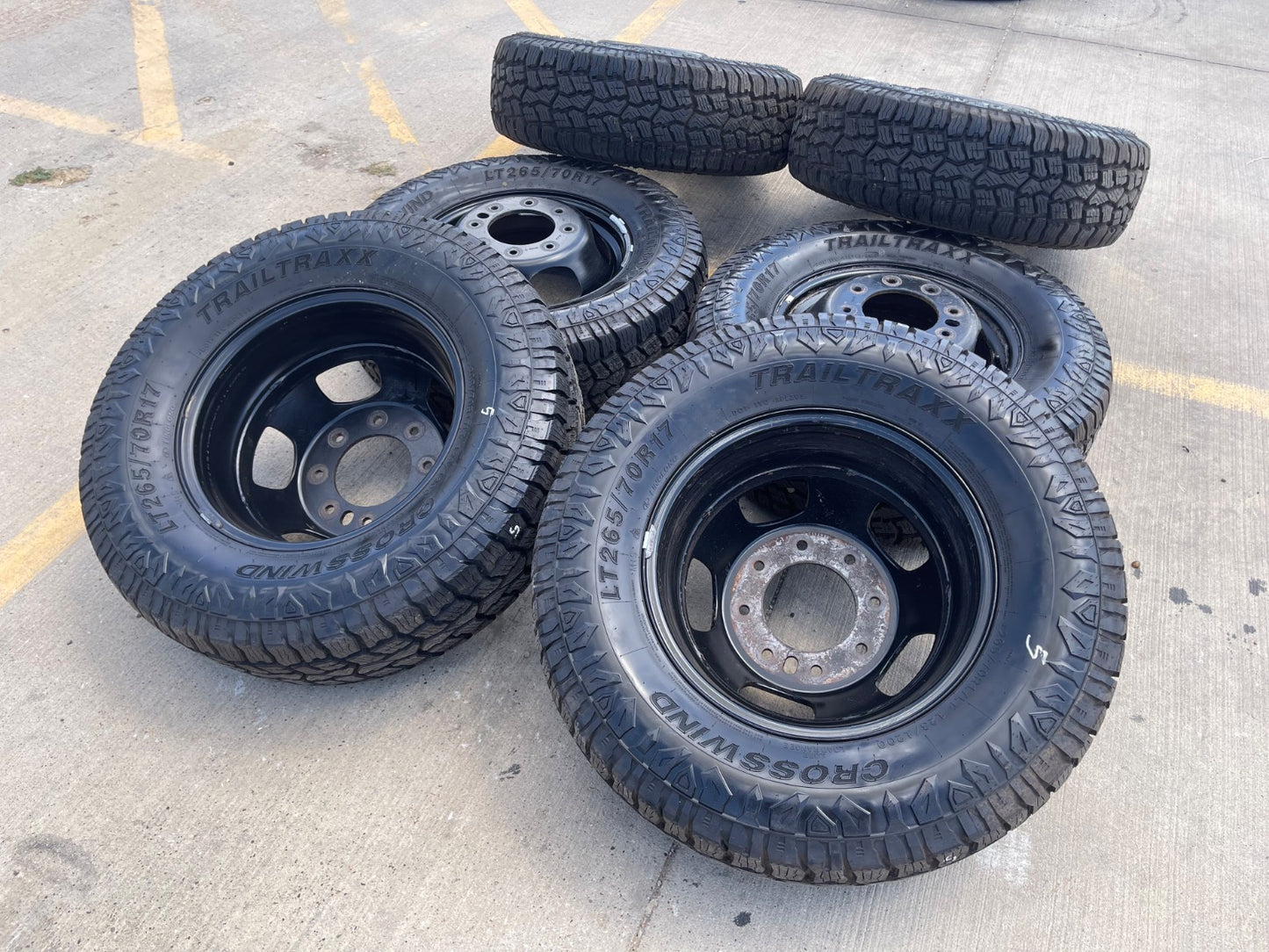 17" Dodge Ram 3500 Dually Laramie 8x200 wheels rims 2703 2704 OEM SET