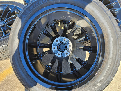 22" Jeep Grand Wagoneer OEM 9298 Obsidian rims wheels RAM 1500