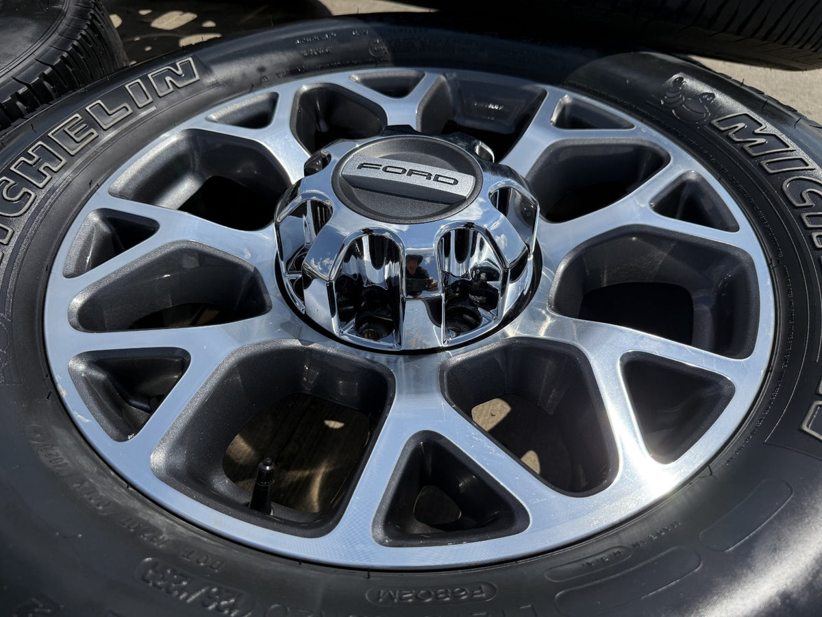 20" Ford F-250 F-350 OEM Lariat wheels rims 10292 tires SET MICHELIN A/T2