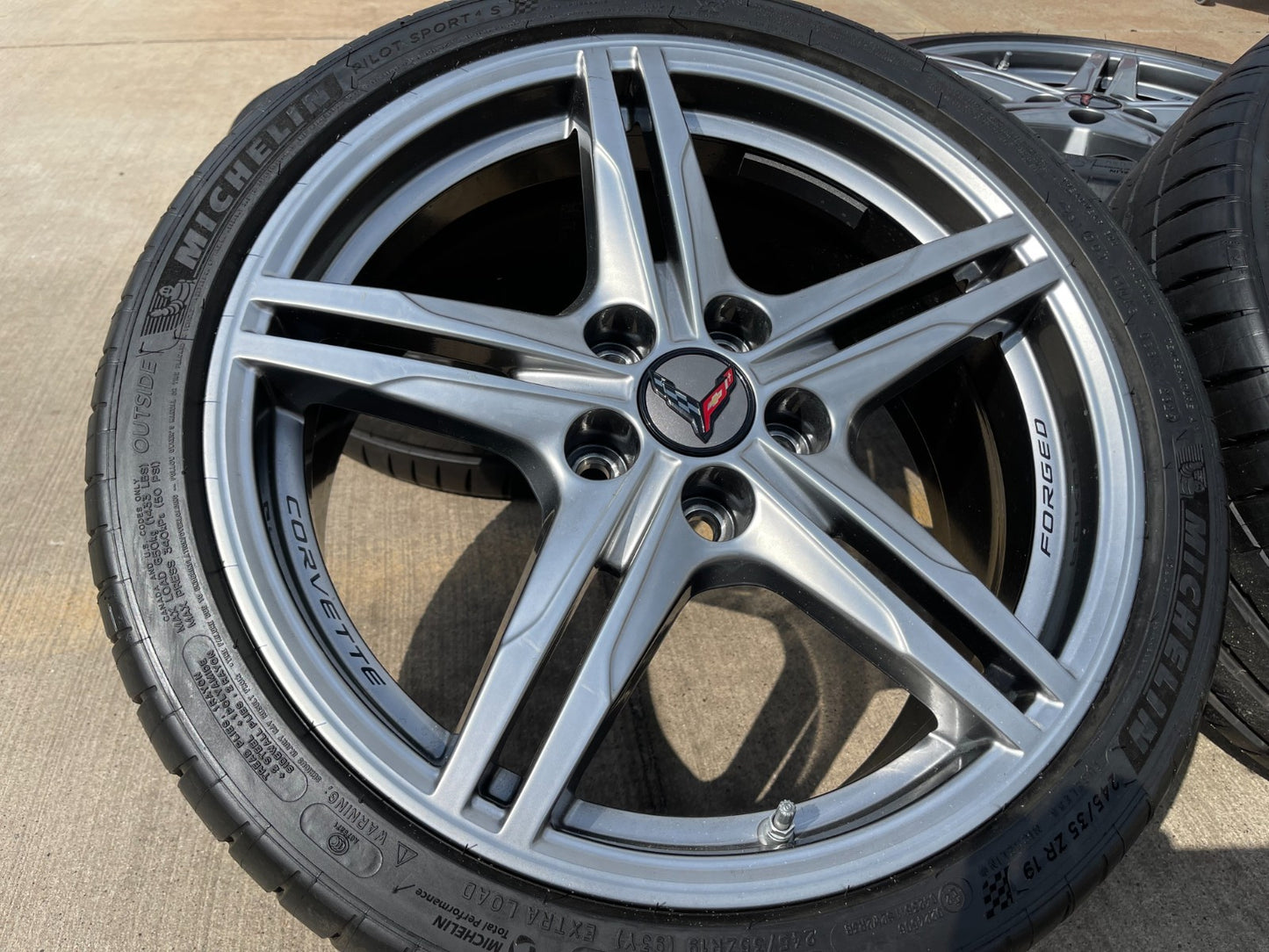 19" + 20" Chevy Corvette Z06 C8 OEM FORGED 94027 94028 wheels rims 2024 2026