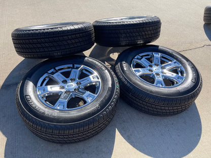18" Ford F-150 Expedition OEM 10343 chrome rims wheels 2024 2025 2026 MICHELIN