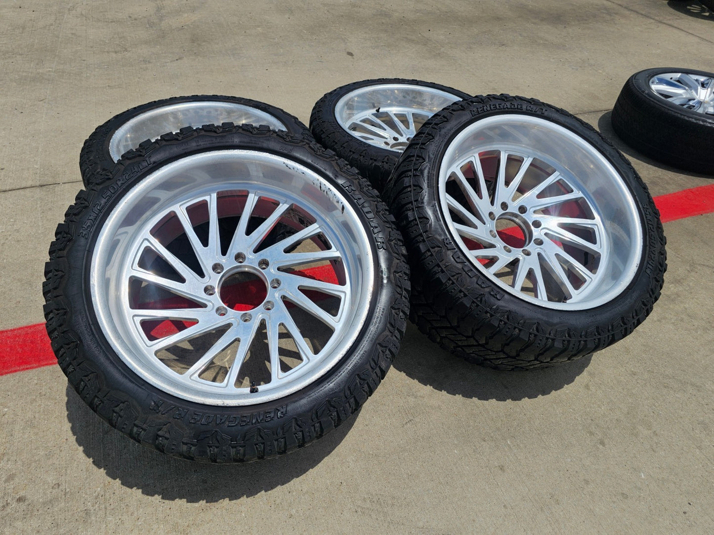 24x12 24" Aftermarket Ford F-250 F-350 FORGED SET rims wheels 8x170 -44 35"