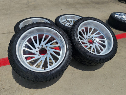 24x12 24" Aftermarket Ford F-250 F-350 FORGED SET rims wheels 8x170 -44 35"