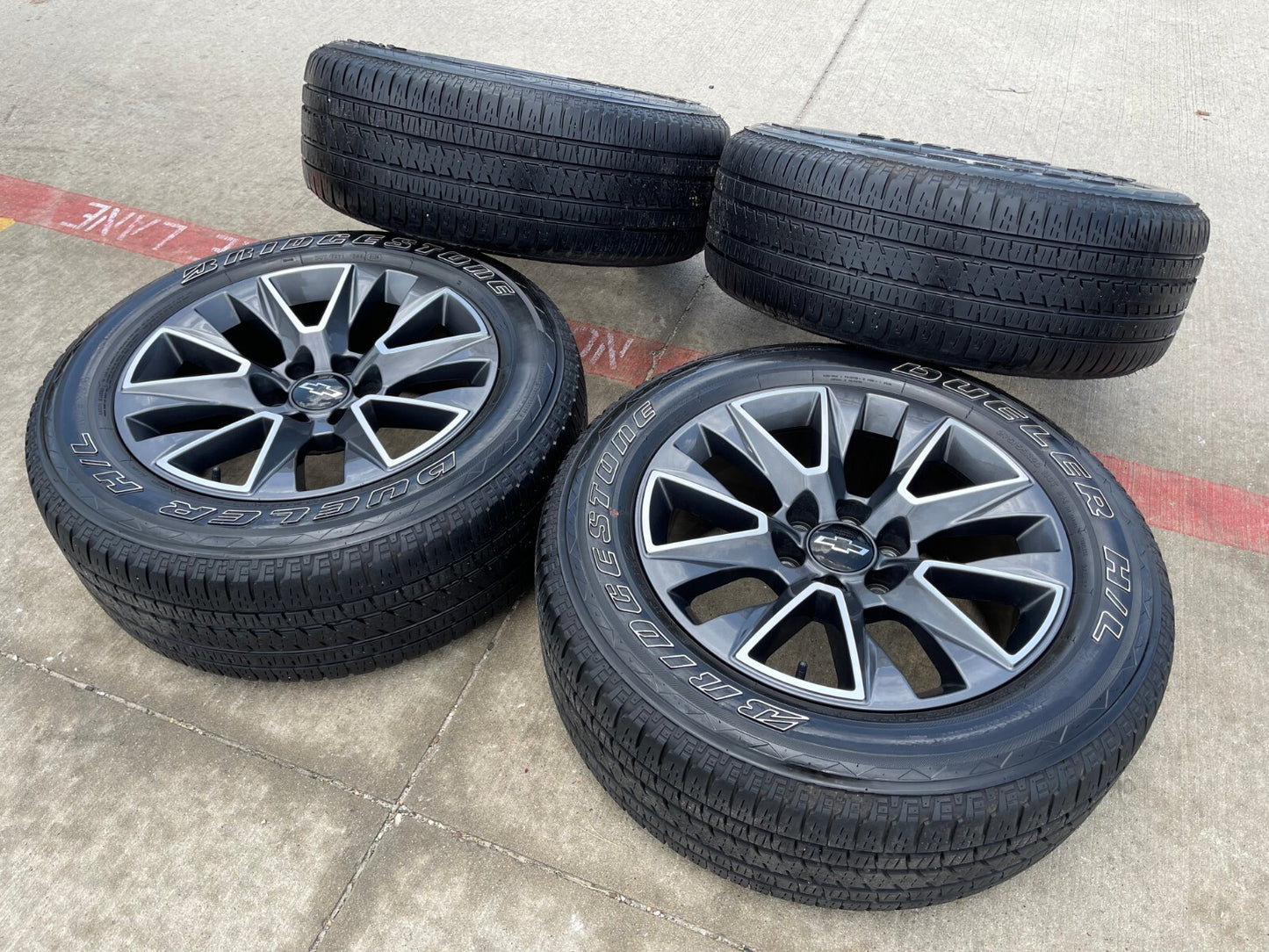 20" Chevy Tahoe Silverado OEM 5919 wheels rims GMC Yukon tires BRIDGESTONE