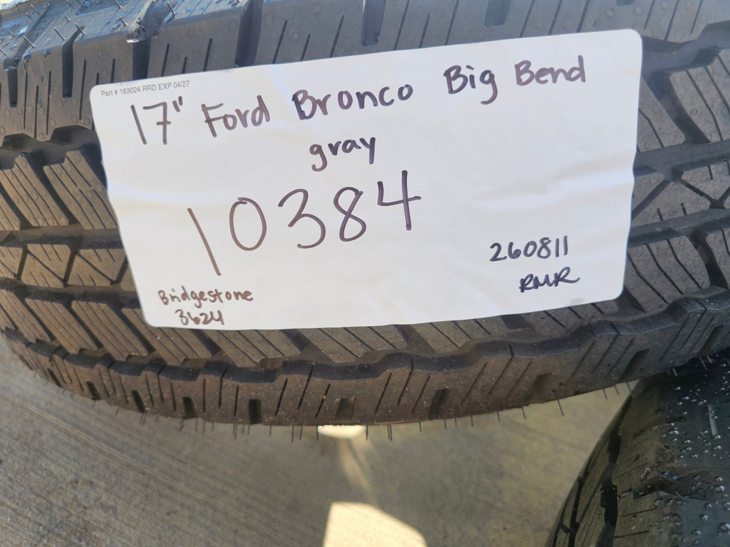 17" Ford Bronco Big Bend wheels rims 10384 OEM Ranger SET 2024 2025 2026 NEW