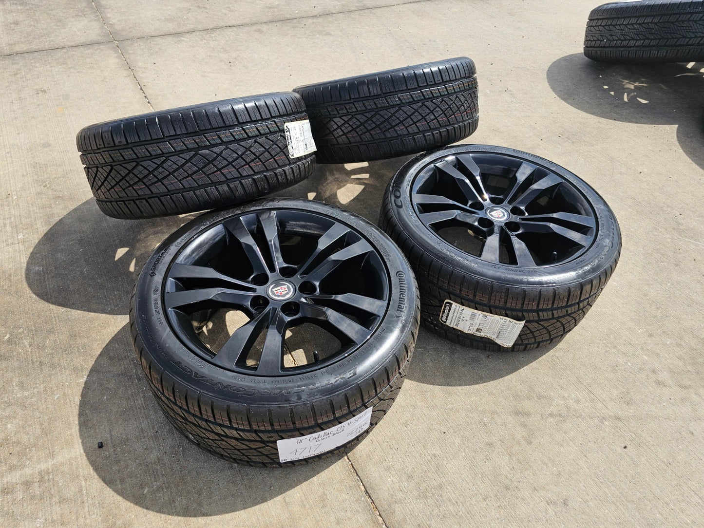 18" Cadillac CTS V wheels rims OEM black 4716 4717 4719 4720 SET CONTINENTAL NEW