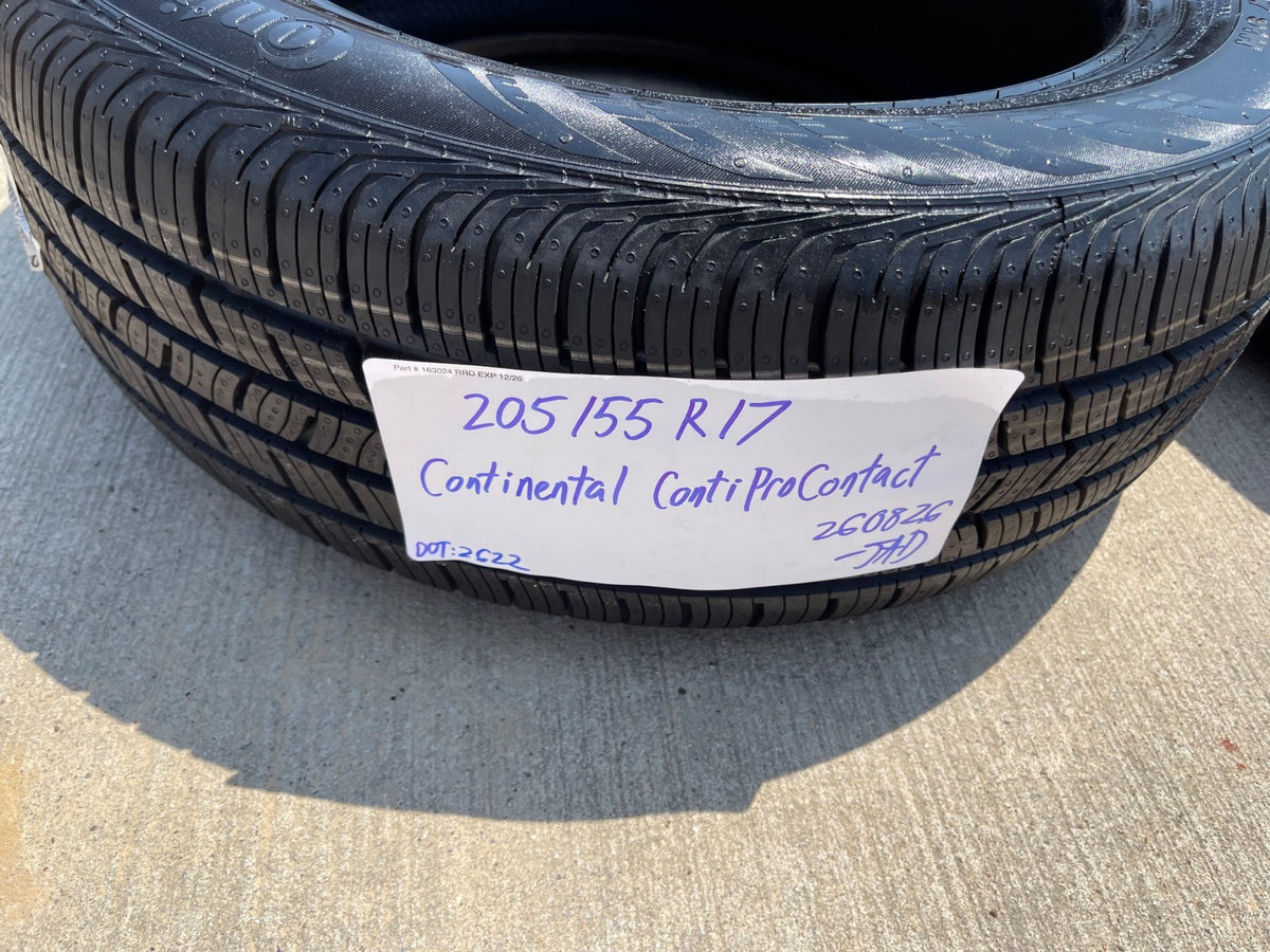 (4) 205/55/17 Continental Contipro Contact SSR 91H M+S 205/55R17 tires NEW