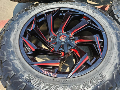 22x10 FUEL D775 Reaction Chevy Dodge Ram 2500 3500 wheels rims 37" 8x165 8x6.5