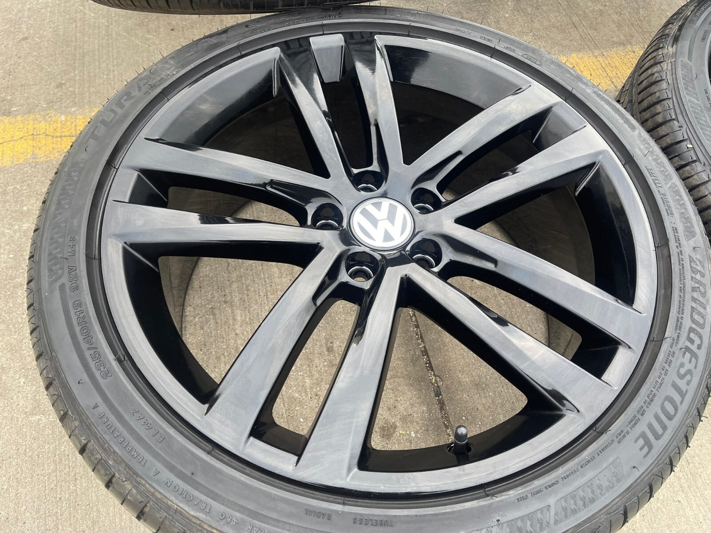 19" VW Passat Golf GTI Jetta OEM Salvador black wheels rims 70002 tires