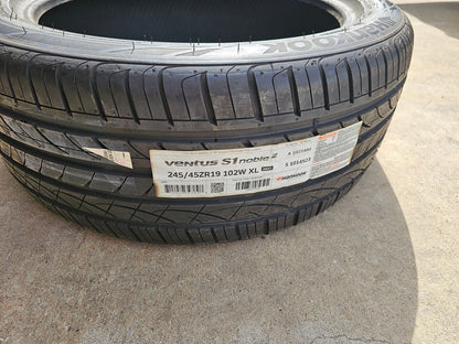 (1) 245/45/19 Hankook Ventus S1 Noble 2 102W XL tire