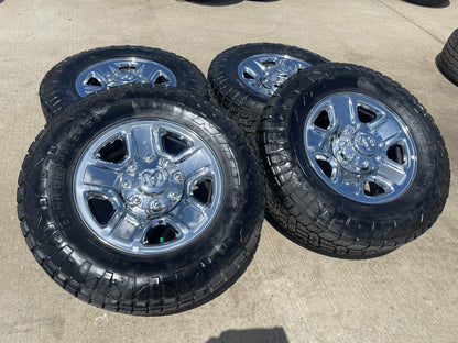 18" Dodge Ram 2500 3500 STEEL chrome OEM 2473 wheels rims SET NITRO G3 A/T