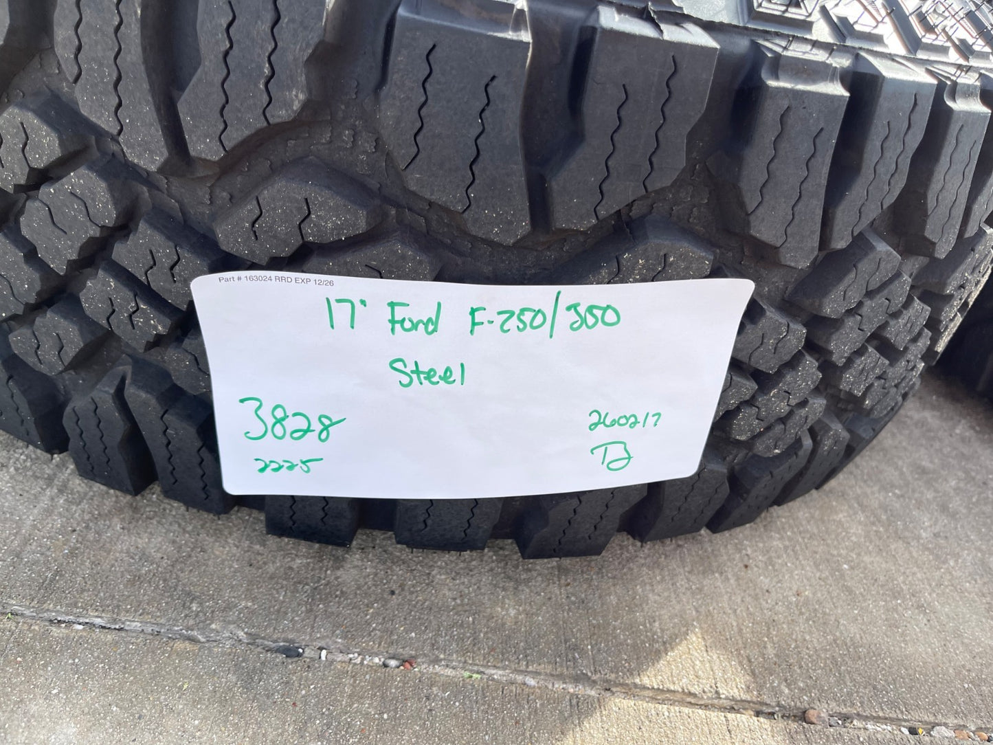 17" Ford F-250 F-350 OEM 3828 wheels rims tires GOODYEAR TERRITORY R/T 33" NEW