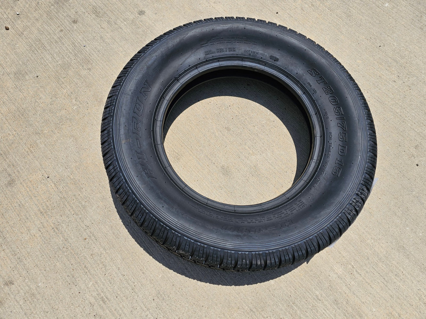 (1) 205/75/15 HI-RUN H-180 tire ST 205/75R15 LT 6 ply LR C 101M trailer NEW