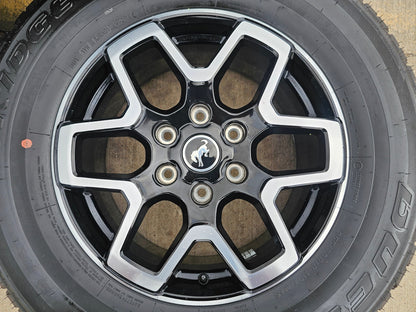 18" Ford Bronco wheels rims tires black 95213 Ranger tires BRIDGESTONE DUELER AT