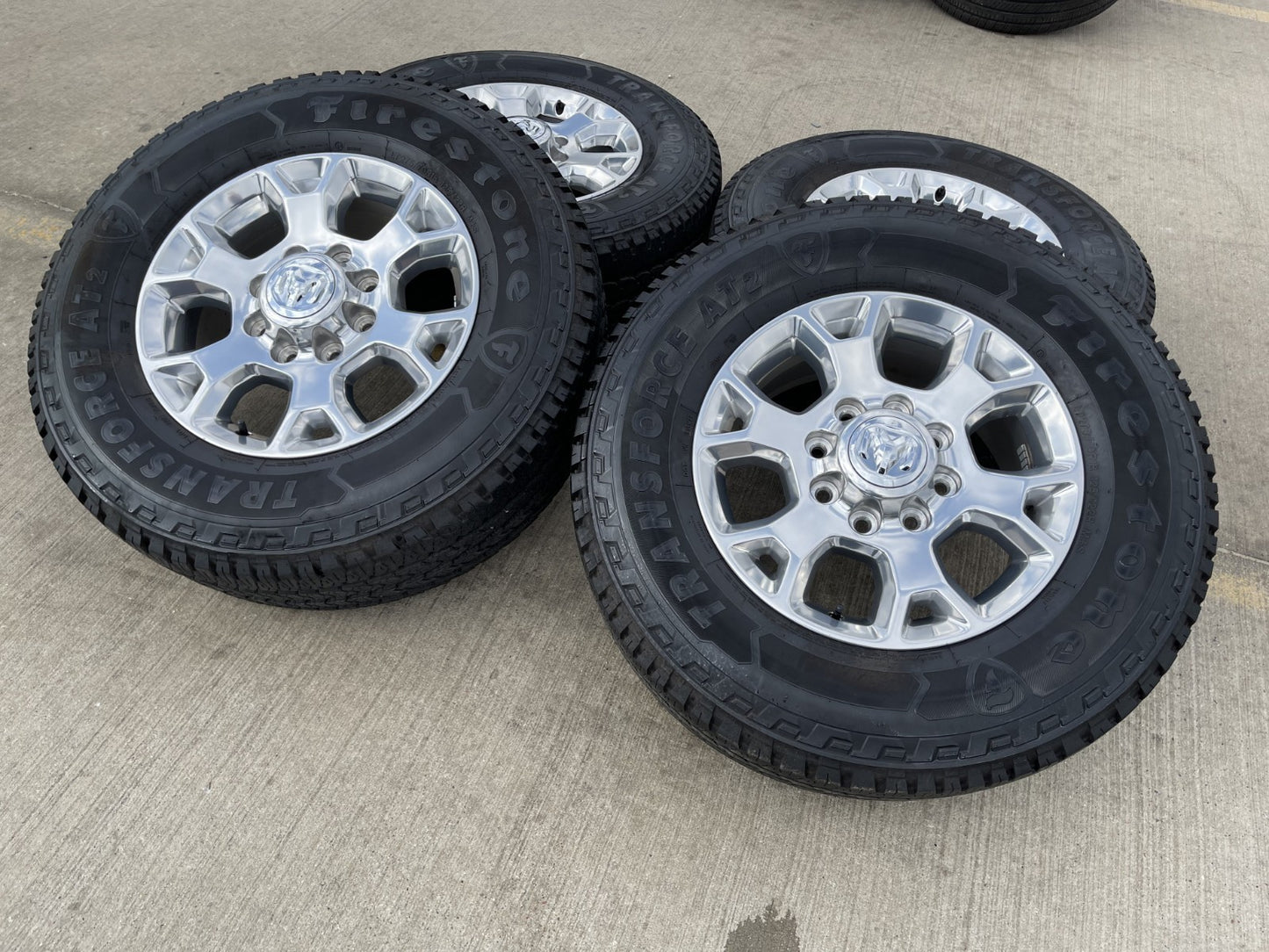 18" Ram 2500 3500 Laramie Power Wagon OEM wheels rims 2693 tires FIRESTONE A/T2