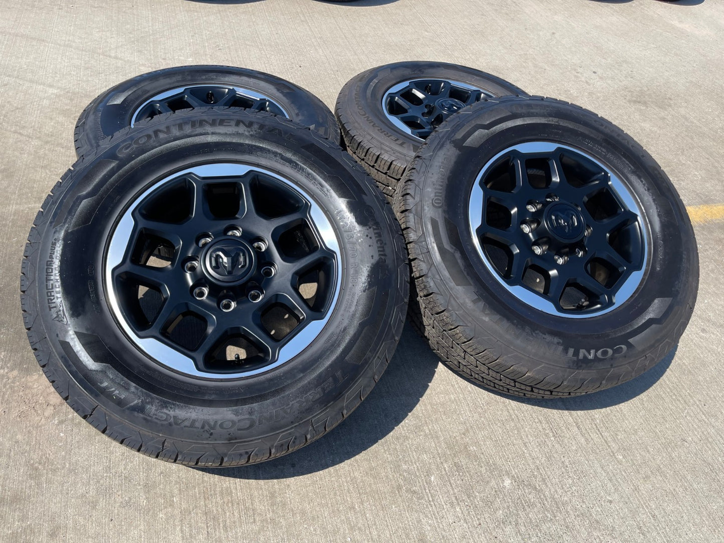 18" Dodge RAM 2500 3500 OEM 68629288 wheels rims tires CONTINENTAL