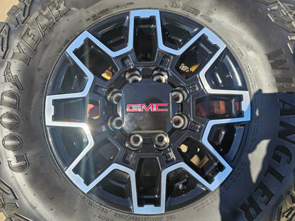 18" GMC Sierra AT4X Chevy Trail Boss 2500 OEM 14136 wheels rims GOODYEAR 35" NEW
