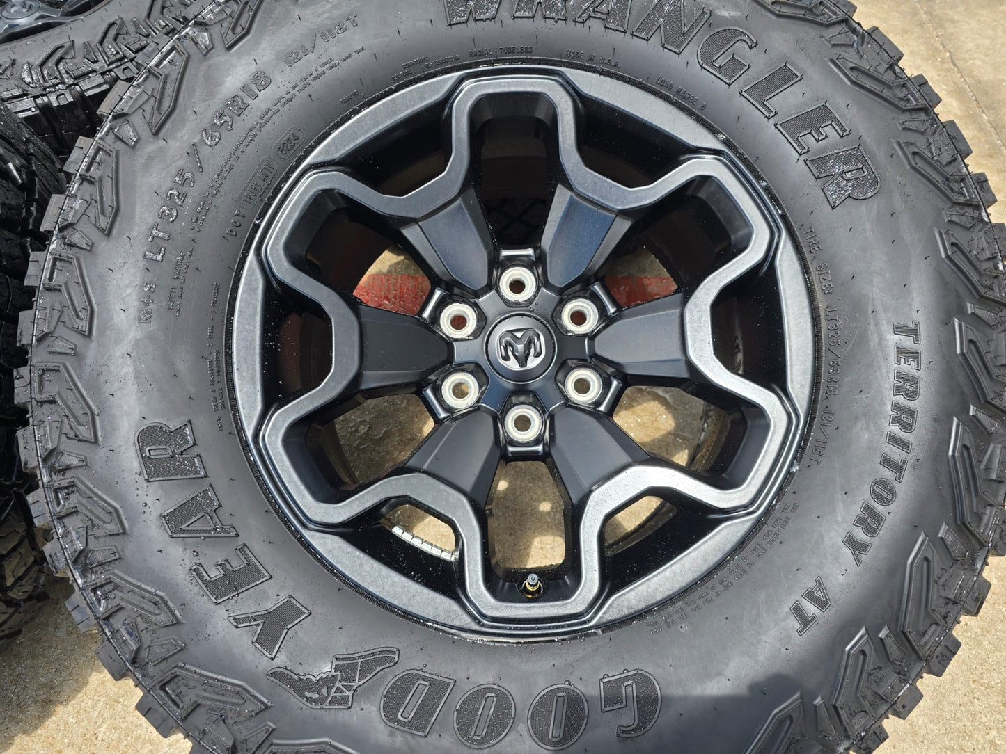 18" Dodge Ram 1500 TRX RHO Black OEM 66002 wheels rims TERRITORY A/T 35"