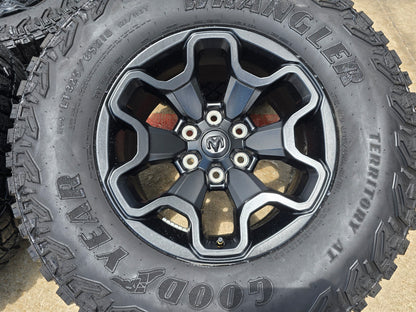 18" Dodge Ram 1500 TRX RHO Black OEM 66002 wheels rims TERRITORY A/T 35"