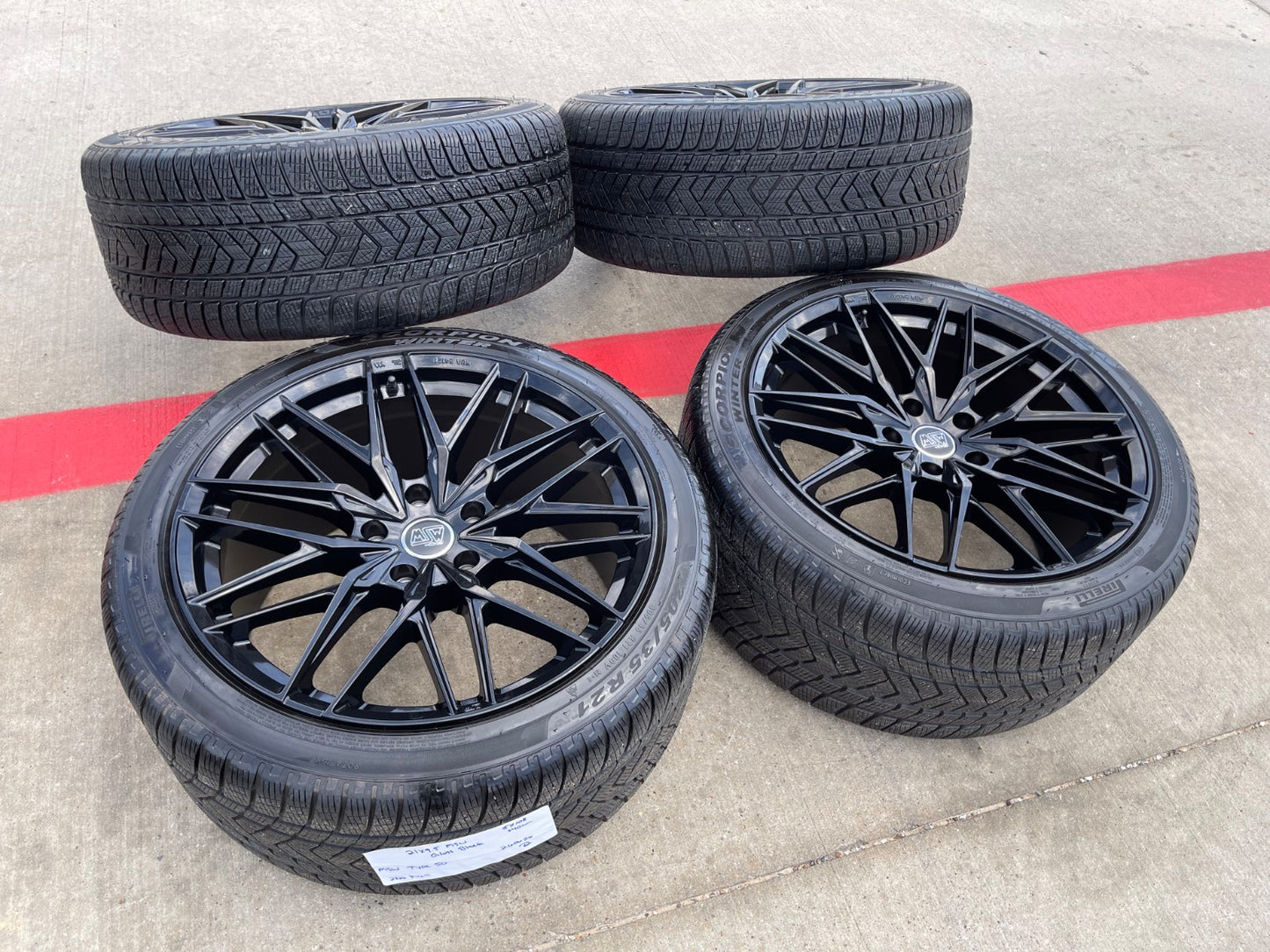 21" MSW Type 50 O.Z. Porsche Cayenne Turbo Sport wheels rims SET tires PIRELLI