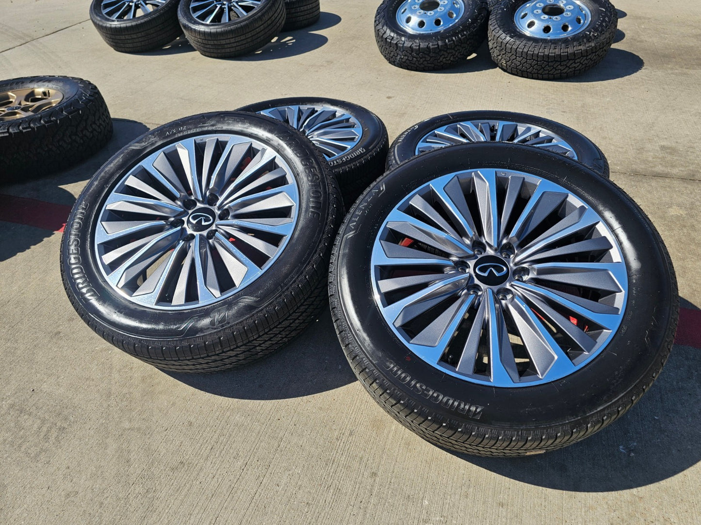 22" Infiniti QX80 QX56 Nissan Titan Armada OEM 94236 wheels rims BRIDGESTONE SET