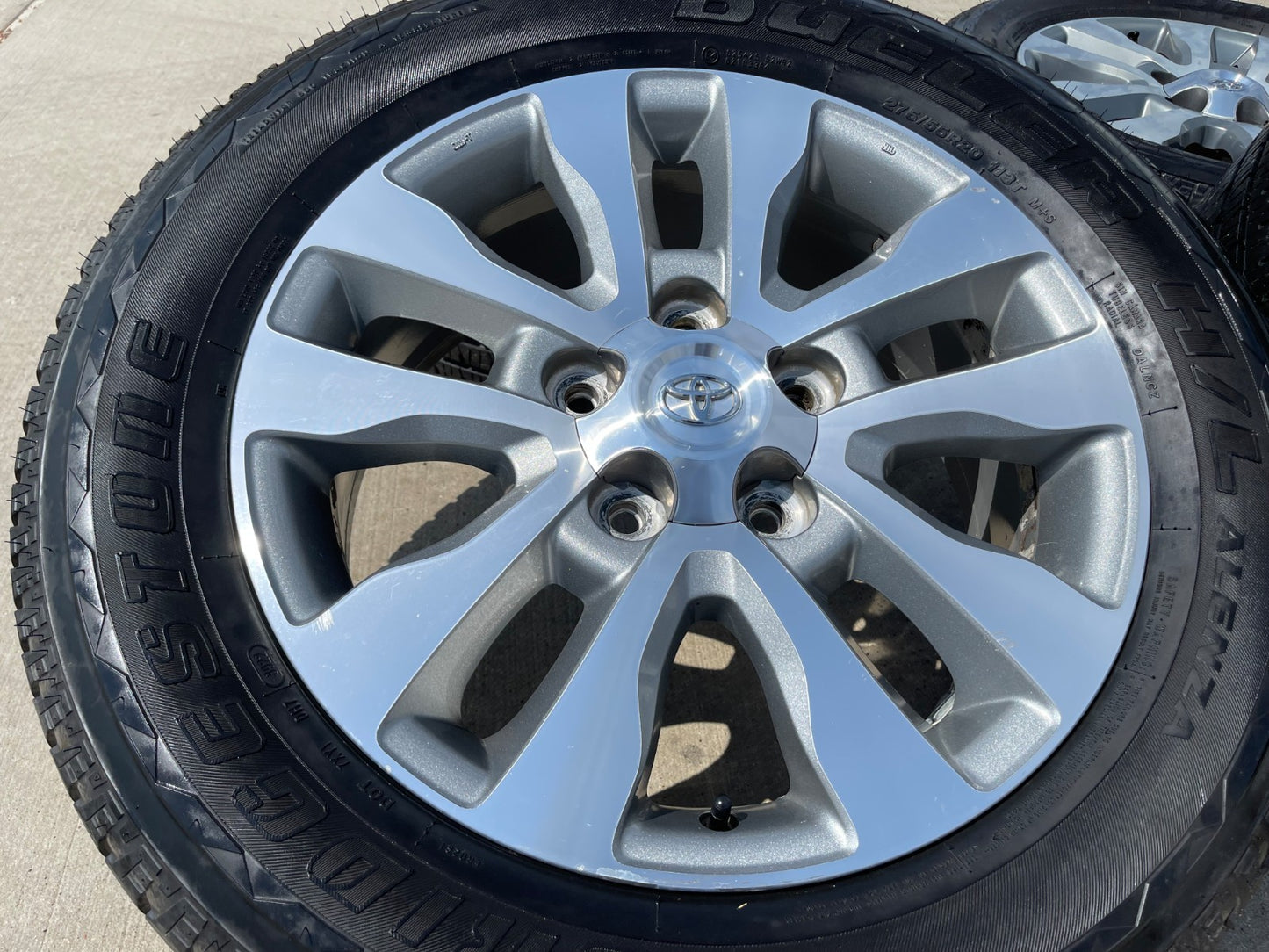 20" Toyota Tundra PLATINUM OEM 69533 SET wheels rims 5x150 tires BRIDGESTONE
